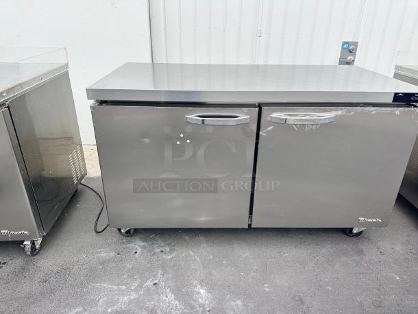 Commercial 60" Two Door Under Counter Freezer Tested and Working! - Image 2 of 8