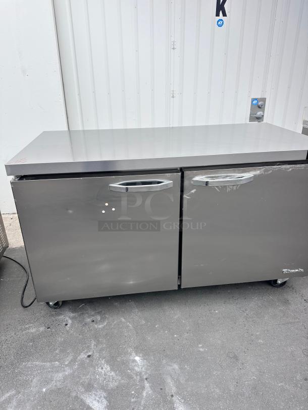 Commercial 60" Two Door Under Counter Freezer Tested and Working! - Image 3 of 8