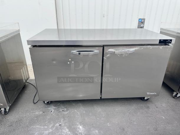 Commercial 60" Two Door Under Counter Freezer Tested and Working! - Image 7 of 8