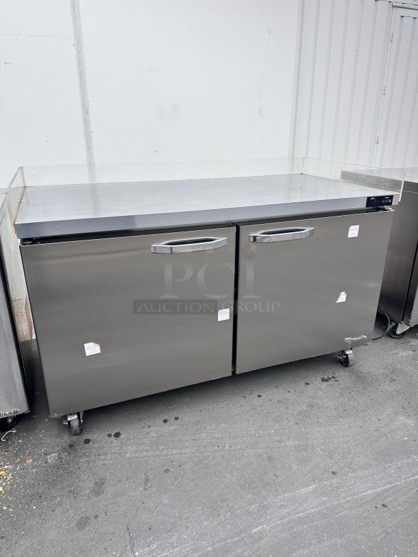 Commercial 60" Two Door Under Counter Freezer Tested and Working! - Image 3 of 7