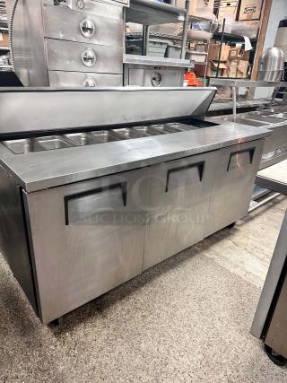 True 72" Commercial Sandwich Table Tested and Working!