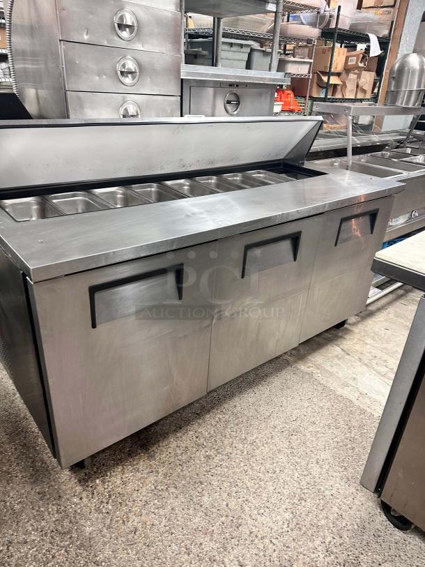 True 72" Commercial Sandwich Table Tested and Working! - Image 2 of 8
