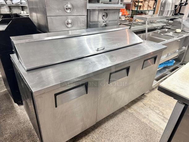 True 72" Commercial Sandwich Table Tested and Working! - Image 3 of 8