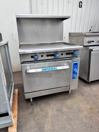 Imperial Commercial 36" Gas Griddle With Convection Oven Tested and Working!