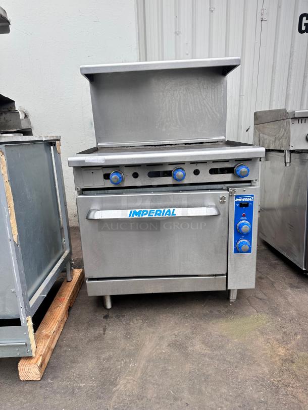 Imperial Commercial 36" Gas Griddle With Convection Oven Tested and Working! - Image 4 of 13