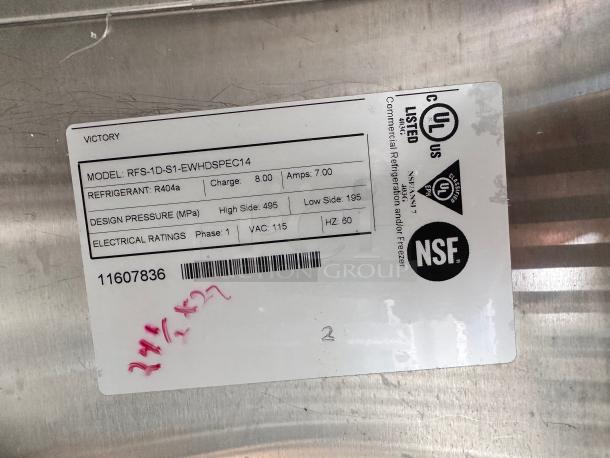 Victory RFS-1D-S1-HD-HC | Ultraspec Dual Temp Refrigerator-Freezer 115v Tested and Working! - Image 7 of 9
