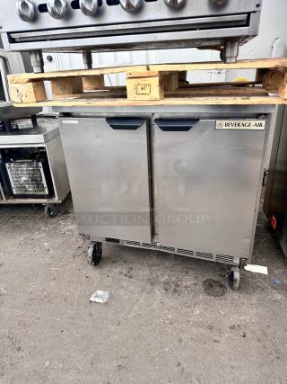 Beverage Air 36" Worktop Two Door Freezer Tested and Working!
