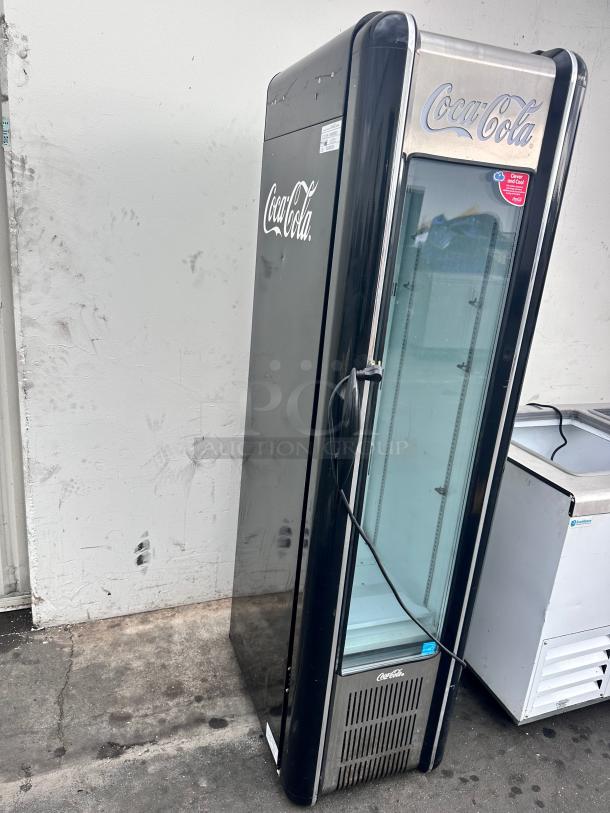 Commercial Single Door Glass Drinks Merchandiser Tested and Working! - Image 2 of 10