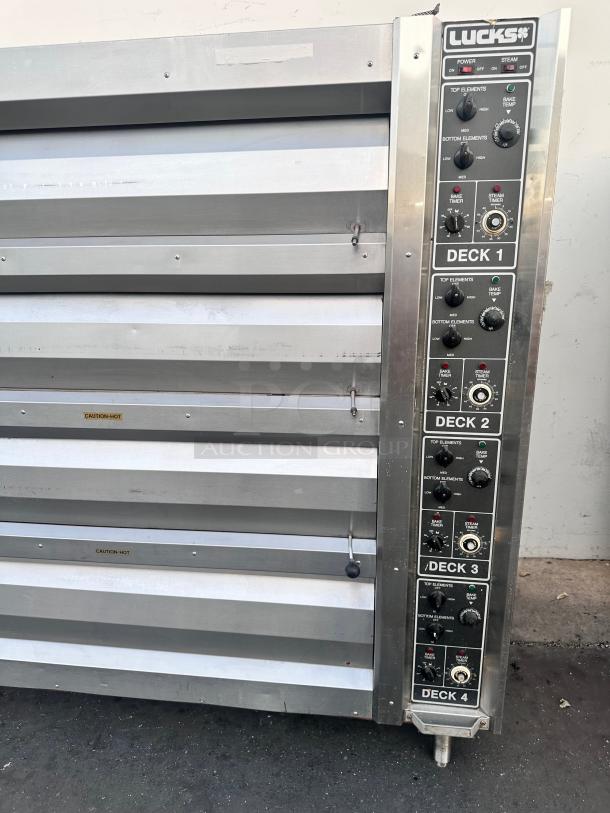 Lucks Commercial 4 Deck Electric Oven With Steam Tested and Working! - Image 11 of 13