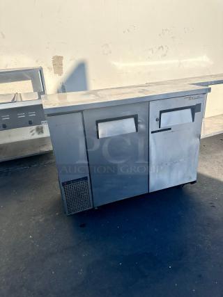 True 48" Commercial Back Bar Refrigerator Tested and Working!