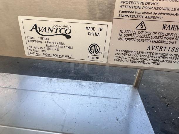 Avantco Commercial Steam Table With Sneeze Guard - Image 9 of 9