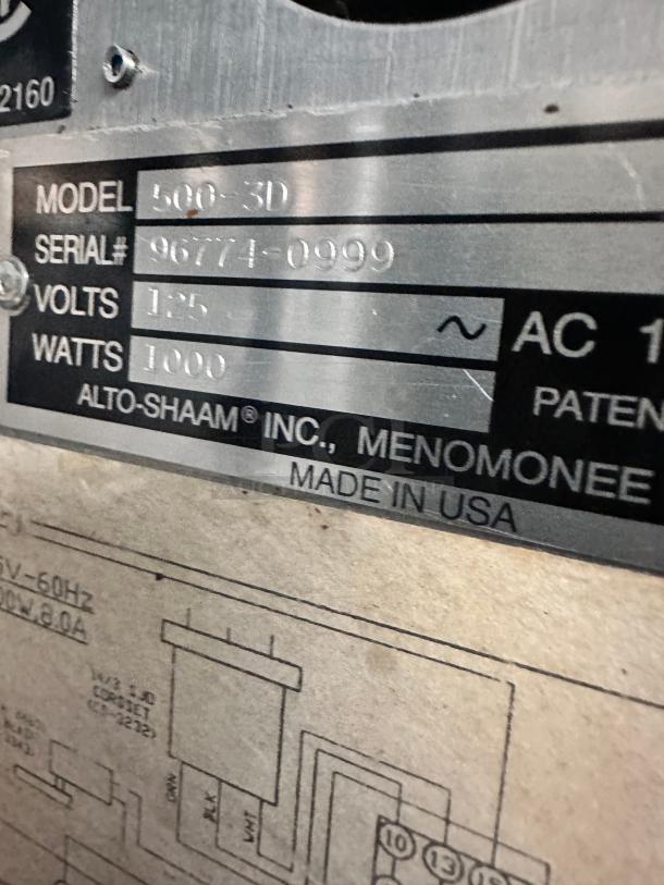 Alto Shaam Commercial Three Drawer Warmer 115 Volt Tested and Working! - Image 5 of 5