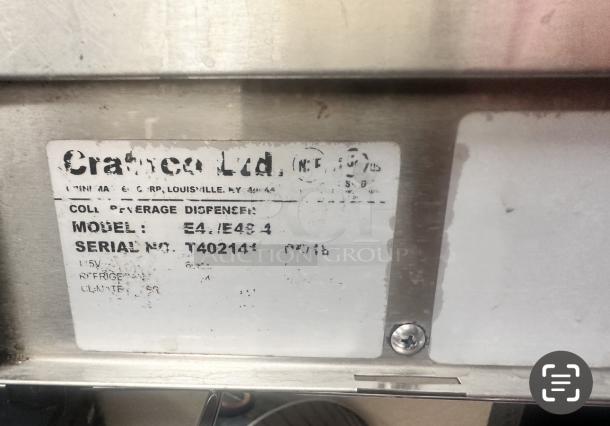 Commercial Refrigerated Beverage Dispenser 115 Volt Missing Parts Tested and Working! - Image 5 of 6