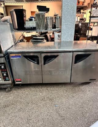 Turbo Air Three Door Under Counter Refrigerator Tested and Working!