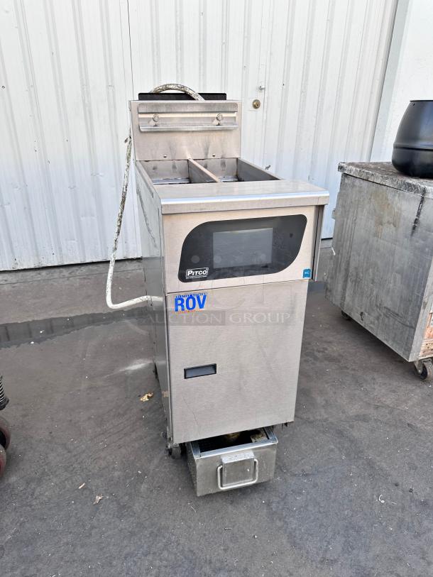 Late Model Pitco Gas Fryer With Filtration System Tested and Working! - Image 5 of 10