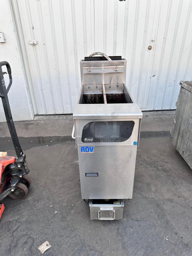 Late Model Pitco Gas Fryer With Filtration System Tested and Working! - Image 7 of 10