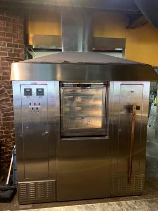 One Rotoflex Natural Gas Pizza Oven.  Professionally Disassembled And Ready To Move. WORKING WHEN REMOVED. 73.5X73.5X79