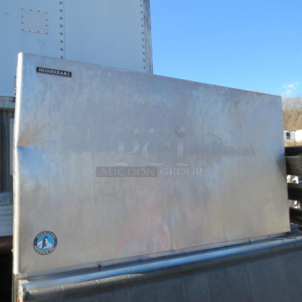 One Hoshizaki Remote Cooled Ice Maker. WORKING When Removed. NO Remote.  Model# KM-1601SRH3. 208-230 Volt. 3 Phase. 48X28X27.5. - Image 1 of 1