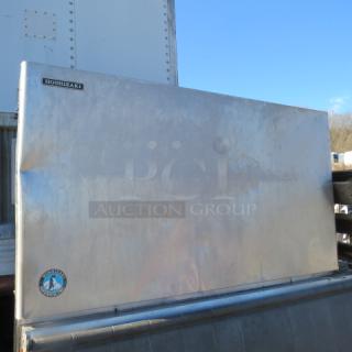One Hoshizaki Remote Cooled Ice Maker. WORKING When Removed. NO Remote.  Model# KM-1601SRH3. 208-230 Volt. 3 Phase. 48X28X27.5.