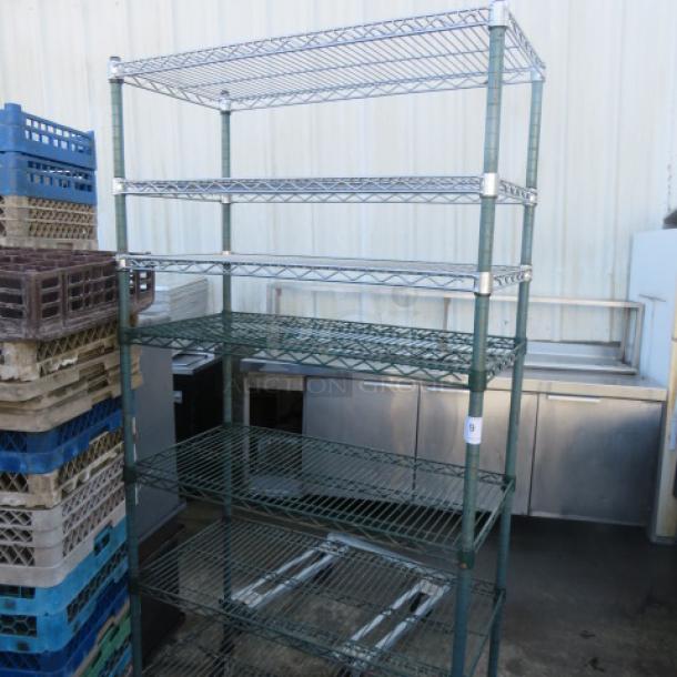 One Metro Shelf With 7 Shelves On Casters. 36X18X76 - Image 1 of 1