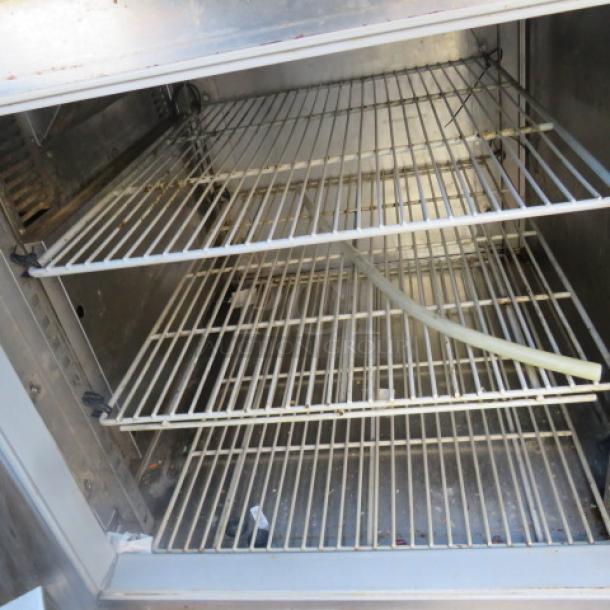 One Traulsen Stainless Steel 1 Door 50lb Undercounter Smart Chill Blast Chiller  Freezer With 3 Racks On Casters. Model# RBC50-ZWM12. 115 Volt. 54X34X33 - Image 2 of 3