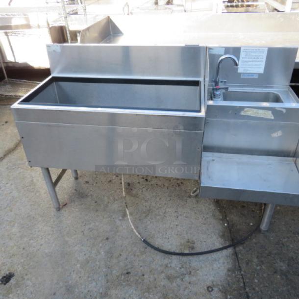 One Glastender Ice Well With Cold Plate, And Under Counter Glastender Hand Sink With Faucet And Blender Shelf.  #1BA-36-CP8, RSA-18-SP. 54X24X37 - Image 2 of 2