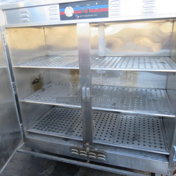 One Stainless Steel Hot Food Box With 3 Shelves On Casters. Model# BQ150. 120 Volt. 67X33X65.5 - Image 3 of 3