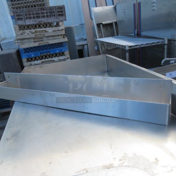 One Stainless Steel Bottle Rail. 42X5X6. - Image 1 of 1