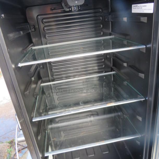 One Arctic King Glass Door Display Cooler With 3 Racks And A Lock.  Model# ARV115B1AST. 115 Volt. 19X17.5X33. $310.99. - Image 3 of 3
