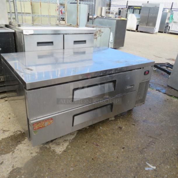 One Turbo Air 2 Drawer Refrigerated Chef Base On Casters. Model# TCBE-52SDR. 115 Volt. 52.5X32X25. $5214.06 - Image 2 of 2