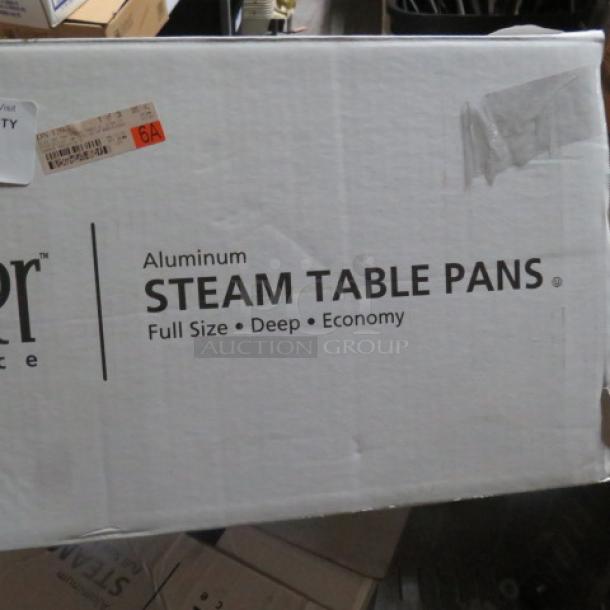 One Box Of Full Size Aluminum Steam Table Pans. 50ct. - Image 1 of 2