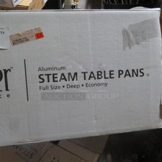 One Box Of Full Size Aluminum Steam Table Pans. 50ct.