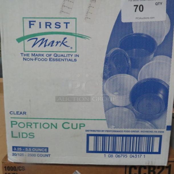 One Open Box Of Portion Cup Lids. - Image 1 of 1