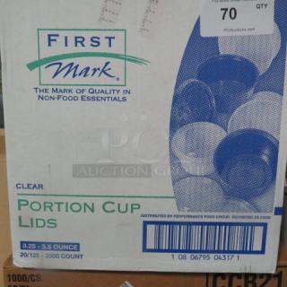 One Open Box Of Portion Cup Lids.