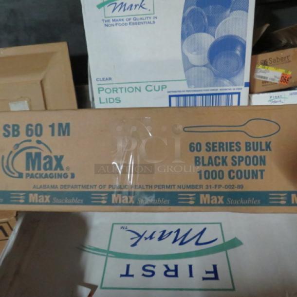 One Box Of Black Poly Spoons. - Image 2 of 2