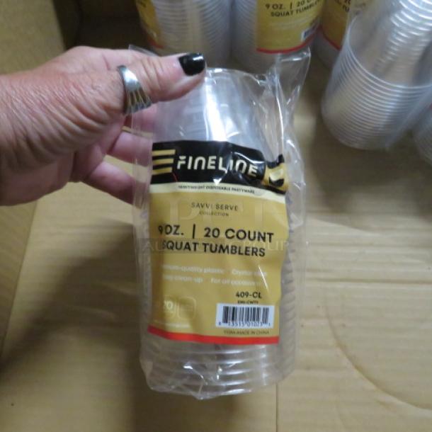 One Lot Of 140 9oz Squat Clear Tumblers. - Image 1 of 2