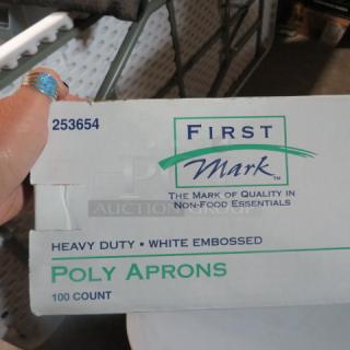 One Case Of Poly Aprons.