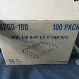 One Opened Box Of 1/2 Size Steam Table Pan Lids.