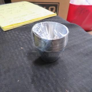 NEW Lot Of 12  Stainless Steel Condiment Cups. #SCP-25.