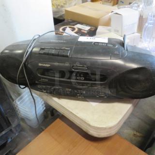 One Sharp Boom Box With Disc Player.