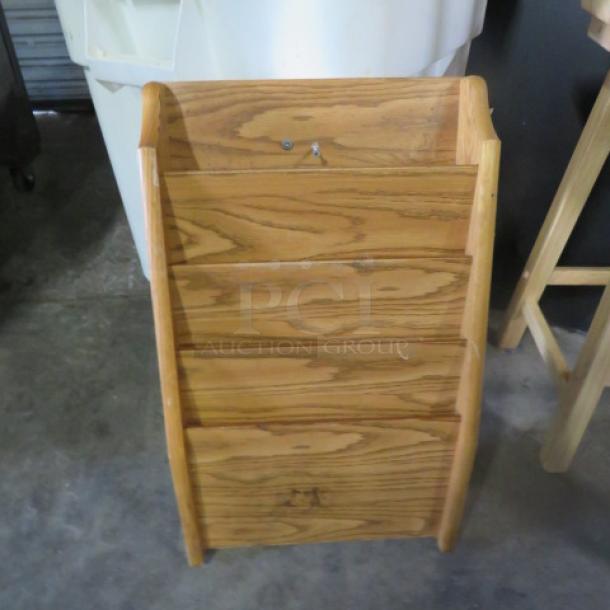 One Wooden File Holder. - Image 1 of 1