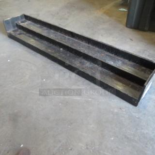 One Wooden 2 Tier Bottle Display. 48X9X6