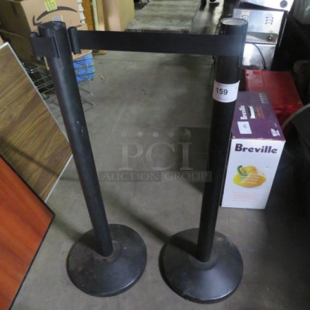 One Set Of 2 Crowd Control Poles. - Image 1 of 1