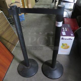 One Set Of 2 Crowd Control Poles.