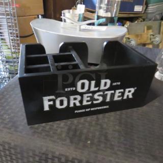 One NEW Wooden Old Forester Bar Organizer.