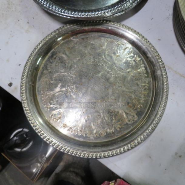 14 Inch  Silver Plate Serve Tray. 2XBID - Image 1 of 1