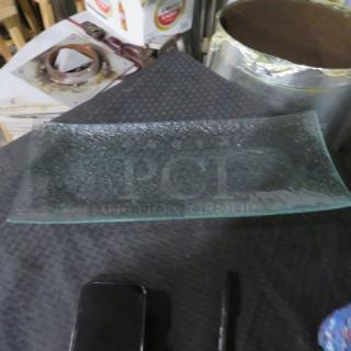 One 19X8 Glass Serve Tray.
