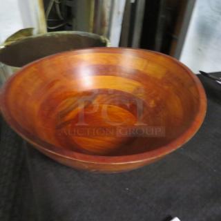 One 13X6 Wooden Serving Bowl.