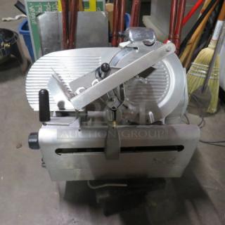 One Globe 2 Speed Automatic 13 Inch Deli Slicer.  Model# 3850. 115 Volt.