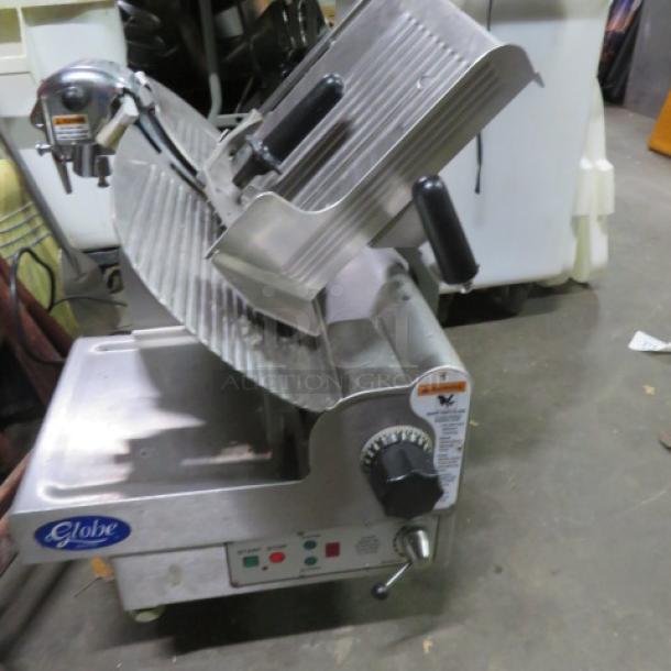 One Globe 2 Speed Automatic 13 Inch Deli Slicer.  Model# 3850. 115 Volt. - Image 2 of 3